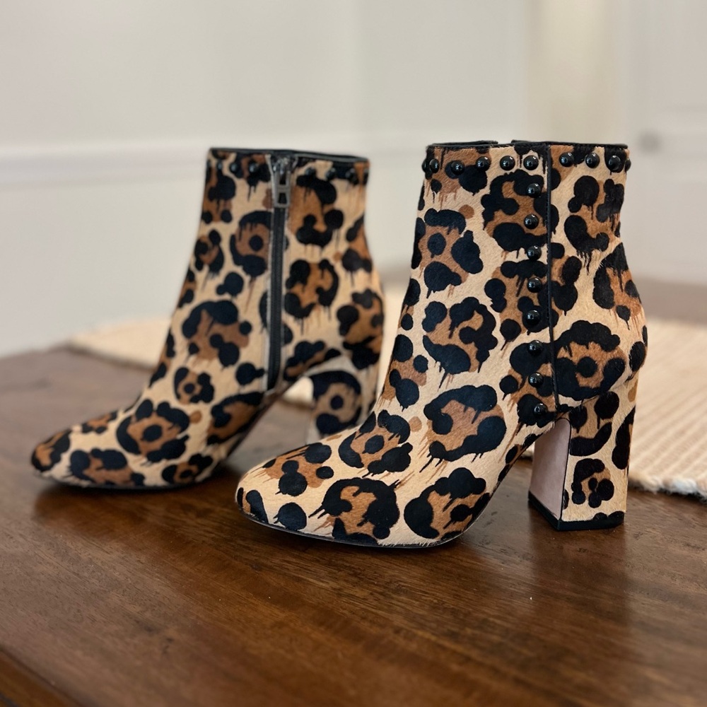 Coach Brand New With Tags Leopard Print Ankle Boots